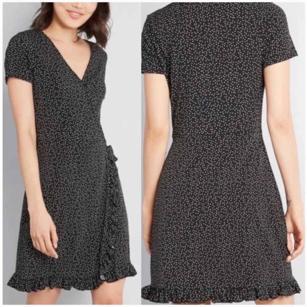 ModCloth : Chance Encounter polka dot faux wrap dress Plus Size 4x